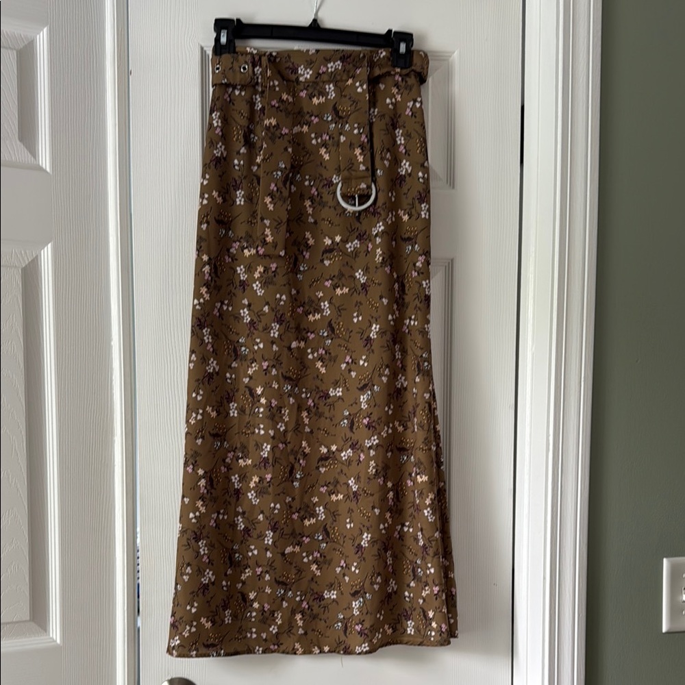 The Fifth Label Brown and Pink A-Line Skirt
